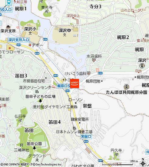 グルメシティ鎌倉店付近の地図